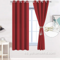 Cortinas opacas rojas de 63 pulgadas de largo